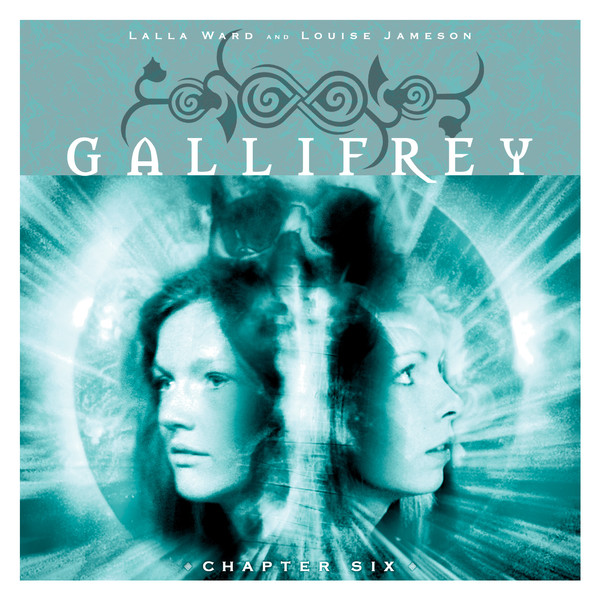 The cover art for Spirit which features Romana and Leela facing away from each other blurred into a blue background
